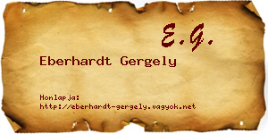 Eberhardt Gergely névjegykártya